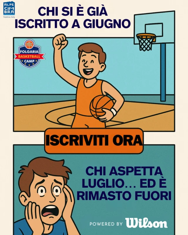 🎯 ISCRIVERSI ORA o pentirsi poi.

Chi ha già scelto giugno ➡️ sorride, palleggia, si gode l’estate a Folgaria.
Chi aspettava luglio... ➡️ è rimasto fuori dal campo. Letteralmente 😱

💥 I turni di luglio sono SOLD OUT.
💡 Ma i primi due turni di giugno sono ancora disponibili!
📅 15-21 giugno
📅 22-28 giugno

👉 Se vuoi vivere il camp più carico d’Italia, questo è il momento.
📲 Link in bio per info e iscrizioni!